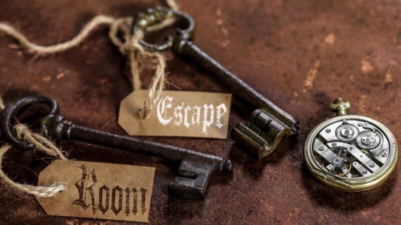 Escape Room Banner With Keys