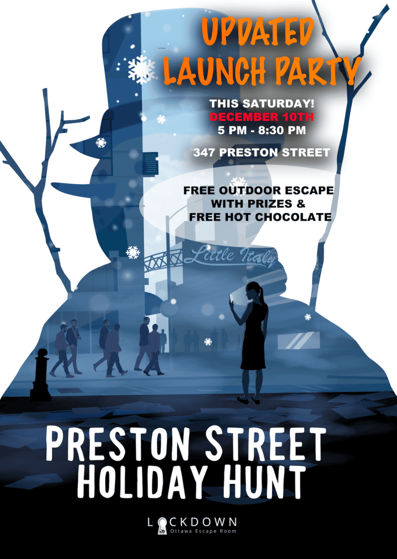 Preston Street Holiday Hunt Launch Poster